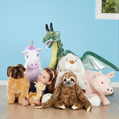 Melissa & Doug Jumbo Burrow Bunny Lop-Eared Rabbit Stuffed Plush Animal (21 Inches Tall)