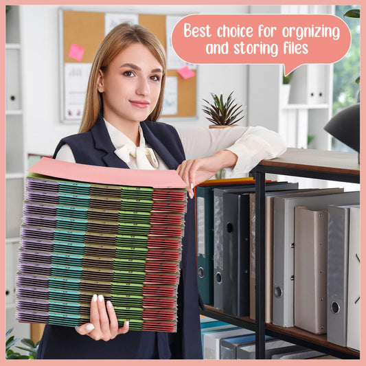 Noveread 1 Set 25 Pack Alphabet File Dividers Letter Size, 1/5 Cut Tab A-z File Guides Number Folder Organizer for Filing Cabinet and Desk Home Office School(Simple Color)