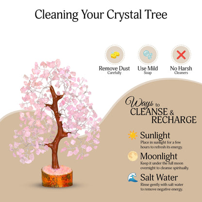 YATSKIA Rose Quartz Crystal Tree - Bonsai Tree of Life - Pink Room Decor - Desk Decorations for Women Office - Gemstones and Crystals - Stones and Crystals