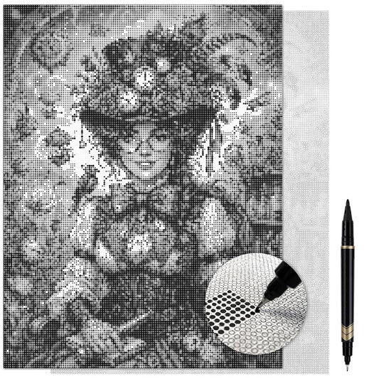 On The Dot Art - Painting Kit for Adults|Gears, Glasses, & Gadgets Victorian Steampunk 13x17 Canvas w/Dual Tip Marker|Alternative to Diamond Painting|No Tiny Pcs No Mess Gothic Fashion Frameable Gift
