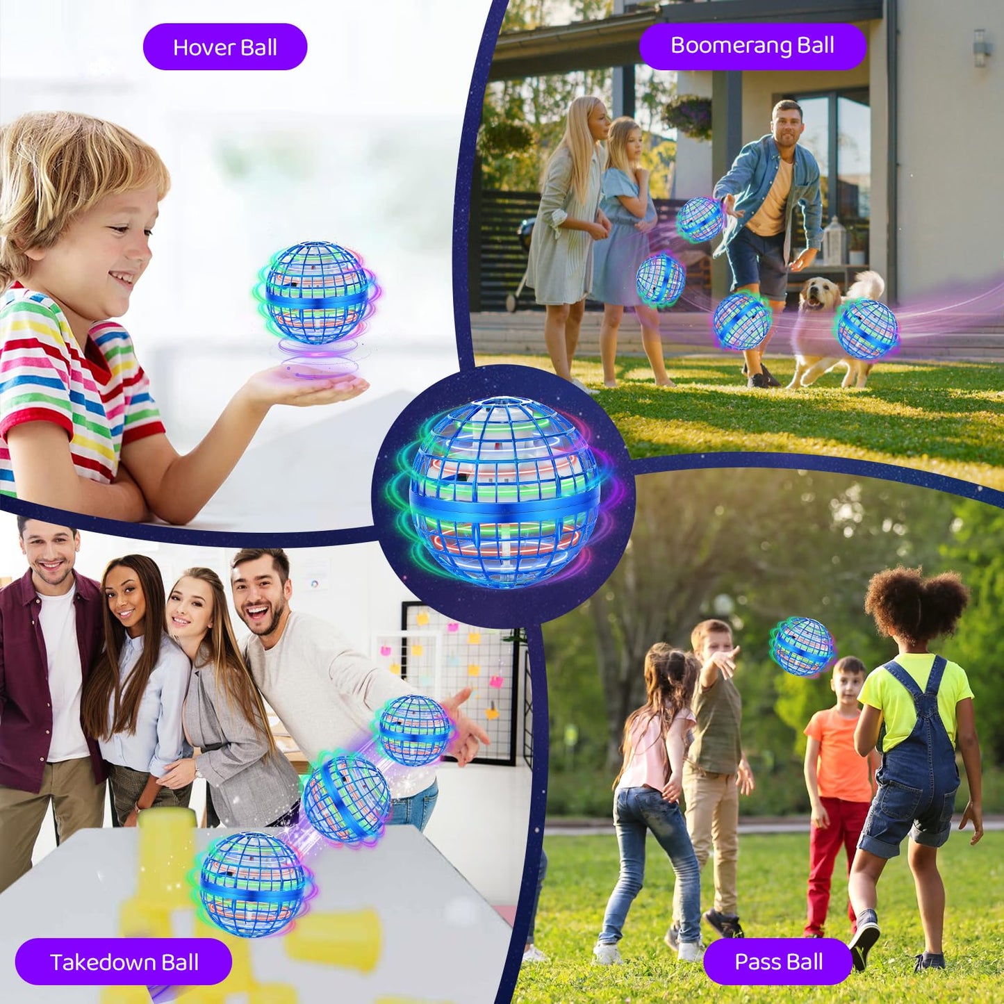 OFUN Flying Orb Ball Toys 2026 - Hover Ball Cosmic Globe Boomerang, Hand Controlled Drone Orbit, Cool Spinning Outdoor Toys Gifts for 6 7 8 9 10+ Year Old Boys Girls Teens Adults
