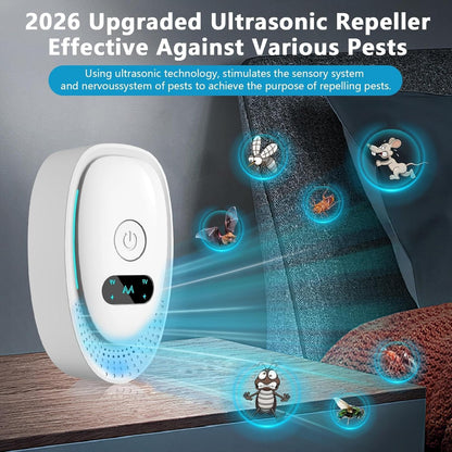 Ultrasonic Pest Repeller 6 Pack – Electronic Pest Repeller Plug in with 3 Modes – Indoor Ultrasonic Rodent & Insect Repellent for Home, Kitchen & Basement – Chemical-Free Pest Control Device