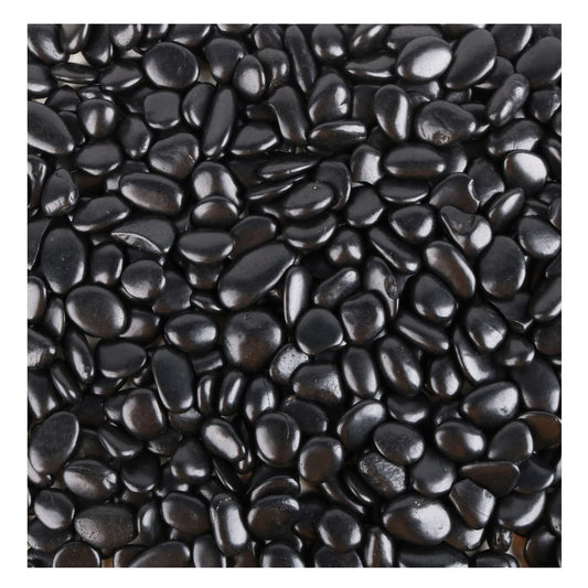 Black Pebbles for Plants 7lb Bulk Bag Aquarium Gravel 0.5"- 1" Decorative Polished Fish Tank Stone River Rocks
