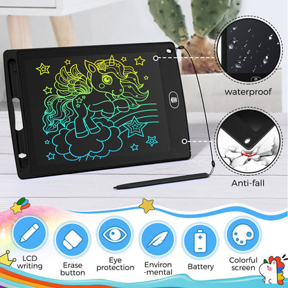 Zhehao 48 Pieces LCD Writing Tablet for Kids 8.5 Inch Doodle Pads Bulk Erasable Drawing Doodle Board Drawing Pads Learning Toy for Valentine Easter Gift Boys Girl Age 3-10(Black)