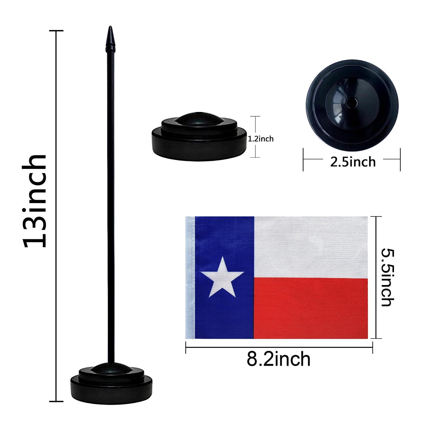 TSMD US 50 State Desk Flags Set Small Mini Office Table Stick Flag with Stand Base for Classroom Decorations,5x8 Inch