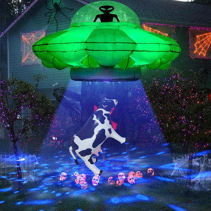 37" Long Inflatable Cow for Inflatable UFO 22" Tall Giant Cow Blow Up Decorations Animals Theme Outdoor Party Indoor Decor