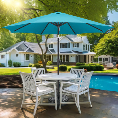 FLAME&SHADE Patio Umbrella Base Stand - 112 lbs 22" Fillable Outdoor Umbrella Base, Water Filled Heavy Duty Base for Table Market Umbrella Holder, Garden, Backyard, Pool, Beach(Black)