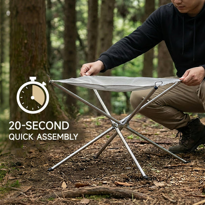 Upgraded 22 Inch Portable Fire Pit for Camping, Collapsible Fire Pits for Outside Wood Burning, Smokeless Firepit, Lightweight Stainless Steel Firepit for Campfire, Camping, Barbecue, Patio- 1.76 lbs