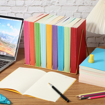 Handepo 100 Pack Composition Notebooks A5/A6 Ruled Lined Composition Kraft Notebooks Bulk Soft Cover Journals Travel Diary Memo for Students Classroom Office Supplies(A5,Fresh Color)