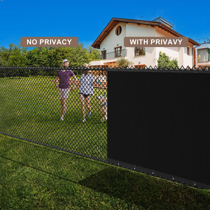 Patiobay 4X50FT Privacy Screen Fence, Heavy Duty Fencing Shade Cover, 170GSM 90% Blockage Mesh Shade Net for Wall Garden Yard Backyard (4 ft X 50 ft, Black)