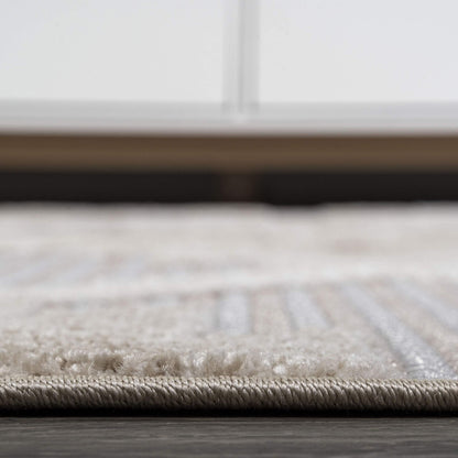JONATHAN Y Neutral Diamond Kilim Indoor Outdoor Area Rug 4X6 Beige/Gray, Sumak High-Low Pile for Backyard, Patio, Porch, Easy-Cleaning, High Traffic, Pet-Friendly, Non-Shedding (SBH107A-4)