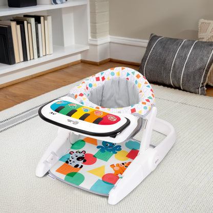 Baby Einstein 4-in-1 Kickin' Tunes Learn-to-Sit Music & Language Floor Seat, with 2 Positions and Detachable Kick Piano, Ages 4 Months and Up
