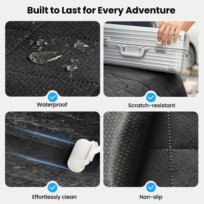 REEVAA SUV Cargo Liner for Dogs, Full Coverage Non-Slip Cargo Cover with Cushioned Sides to Protect Your Dog, Waterproof & Durable, Machine Washable Trunk Protector Mat (M, Black)