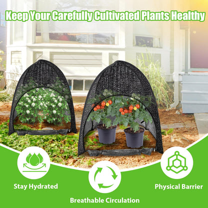 2 Pack Plant Shade Tent, Plant Shades for Outdoor Plants, UV Resisitant 50% Sunblock Shade for Plants Sun Protection, Plant Shade Cover for Flower Potted Plants (28x28x33Inch)