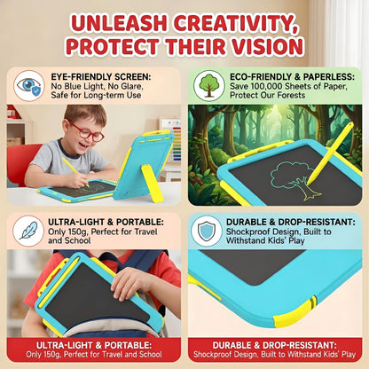 2Pack LCD Writing Tablet for Kids with Stander, 8.5 Inch Colorful Drawing Board Tablet, Educational Toddlers Toys, Kids Travel Games, Learning Toys Birthday Gifts for 3-8 Year Old Boys Girls