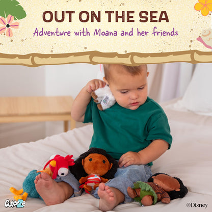 Kids Preferred Disney Baby Moana 4 Piece Cuteeze Set - Moana, Maui, Hey Hey, and Pua Plush - Collectible Stuffed Animals for Babies, Toddlers, & Kids