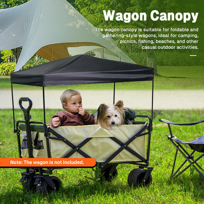 VOONKE Wagon Canopy Cover, Garden Portable Outdoor Push Awning, Stroller Canopy for Garden Wagon, Shopping, Camping, Fits Folded and Collapsible Wagons,22 × 40.9 Inches