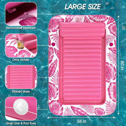 Inflatable Tanning Pool Lounger Float - Jasonwell 4 in 1 Sun Tan Tub Sunbathing Pool Lounge Raft Floatie Toys Water Filled Tanning Bed Mat Pad for Adult Blow Up Kiddie Pool Kids Ball Pit