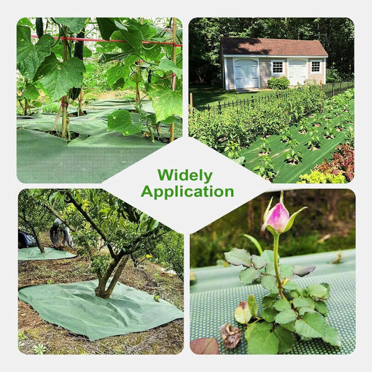 EnonGarden 3x100ft Weed Barrier Fabric & Landscape Fabric,Green Black Heavy-Duty Non-Woven Ground Cover, Easy Setup Weed Control Mat for Garden, Yard, Farm, Orchard, Fruit Trees