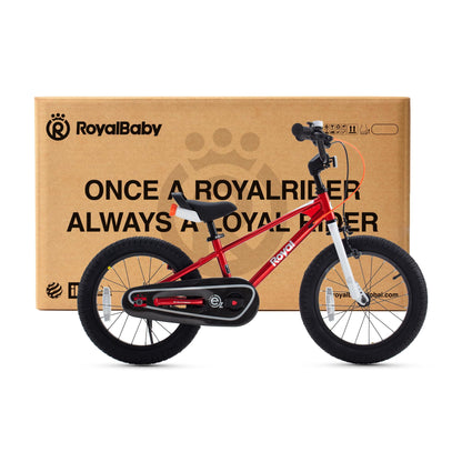 RoyalBaby EZ Toddlers Kids Bike, 14 Inch Wheel Bicycle with Quick Release Crank for Beginners Boys Girls Ages 3-5 Years, Easy Learn Biking, Red