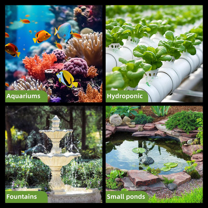 FREESEA Fountain Submersible Water Pump: 660GPH 40W Small Sump Pump - Pond Pump for Outdoor Hydroponic Statuary Waterfall Aquarium Fish Tank