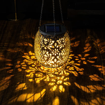 Solar Lanterns Outdoor Waterproof, 4 Pack Hanging Solar Lights Outside Garden Decor, Gifts for Women Mom Grandma Metal Decorative Lantern for Patio Yard Porch Balcony Backyard Lawn