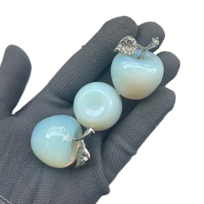 Sunshcat Synthetic Opalite 1.18 Inchs Apple Crystal and Healing Stone Statues,Room Decoration Christmas Decorations Thanksgiving Gifts Office Gifts Collectibles