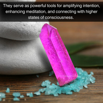 Amazing Gemstone Rose Aura Quartz Raw Pencil Points Crystals and Healing Stones, Natural Rocks for Meditation and DIY Raw Point Stones and Crystals (1 lb)