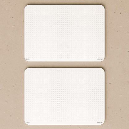 CLEVER SIGNS A5 Dot Grid Notepad – 2 Pack (5.8" x 8.3") – Medium Dotted Memo Desk Pads, Premium Paper with Cardboard Back Support – Mouse Pad Notepad, Ideal for Note-Taking, Planning, Sketching & Journaling