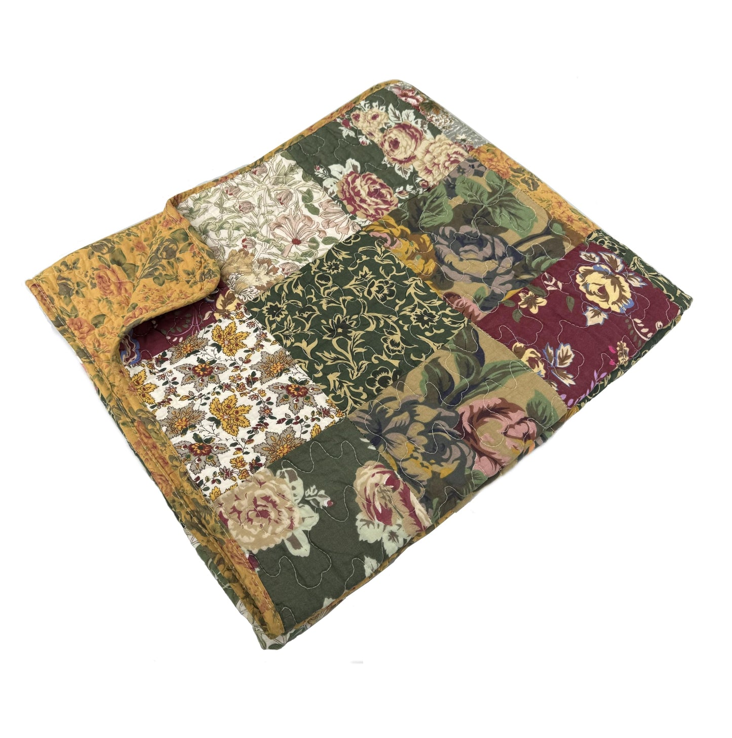 Greenland Home Antique Chic Quilted Patchwork Throw, 50" x 60" , Multicolor