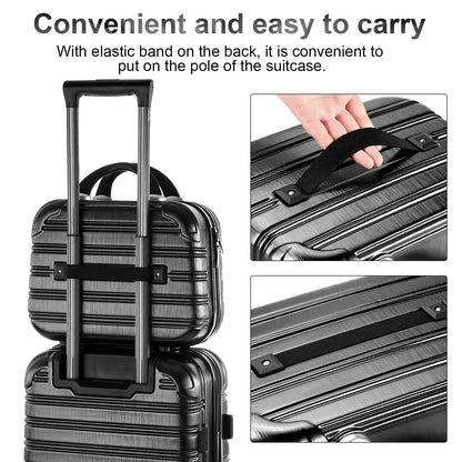 14-Inch Makeup Train Case Hardshell PC+ABS Travel Cosmetic Organizer, Makeup Storage Box for Toiletry Durable Portable Gifts for Women.