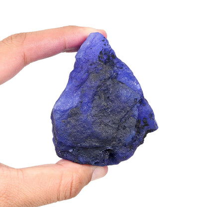 REAL-GEMS 1404 Ct Natural Raw Rough Blue Sapphire Loose Gemstone for Jewelry Making Crystal Decor Energy Stone and Handmade Craft Projects