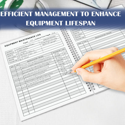 LKTHSEEK Equipment Maintenance Log Book 8.5 x 11 Inch 110 Pages Maintenance Record Notebook Tracking Repairs and Service Spiral Bound For Equipment Inspection and Maintenance