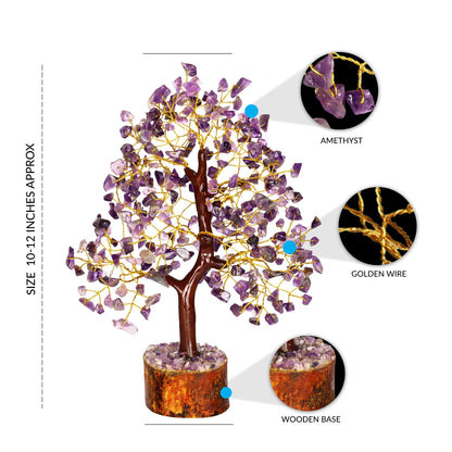 PYOR Amethyst Crystals, Artificial Tree, Money Trees, Crystals and Stones, Desk Decorations for Women Office, Feng Shui Decor, Spiritual Gifts for Women, Meditation Accessories, Housewarming Gifts
