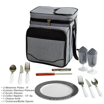 Picnic at Ascot Original Insulated Picnic Basket/Cooler Equipped with Service for 2- Designed, Assembled & Quality Approved in the USA
