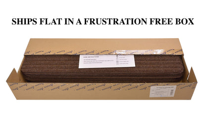 Stair Treads Collection Indoor Skid Slip Resistant Carpet Stair Tread Treads (7 inch x 24 inch) (Brown, Set of 13)