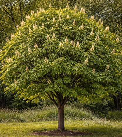 Ohio Buckeye (Aesculus glabra) Live Tree Plants to Grow | Native Shade Tree with Unique Nuts | Hardy Wildlife-Friendly Landscape Tree (2 Trees)