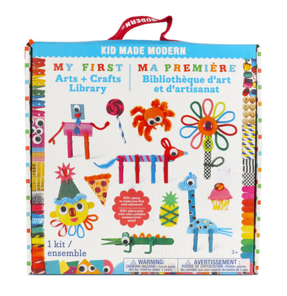 Kid Made Modern My First Arts & Crafts Set for Kids Ages 3 4 5 6 7 8+ - Ideal Preschool Craft Kits for Boys & Girls Toddler - 200+ Pieces Bulk Craft Supplies & Materials Kit for Fun Art Projects