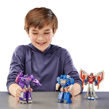 Transformers Decepticon Commander 3-Pack of 5-Inch Robot Action Figures for Boys and Girls, Starscream, Shockwave & Soundwave, Interactive Toys for Kids Ages 6 and Up (Amazon Exclusive)