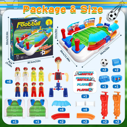 Mini Foosball Table Game Soccer Toys for Kids Ages 3 4 5 6 7 8-12 – Portable Soccer Board Game, Interactive Tabletop Sports Toy, for Boys Girls for Indoor Family Party, Playroom