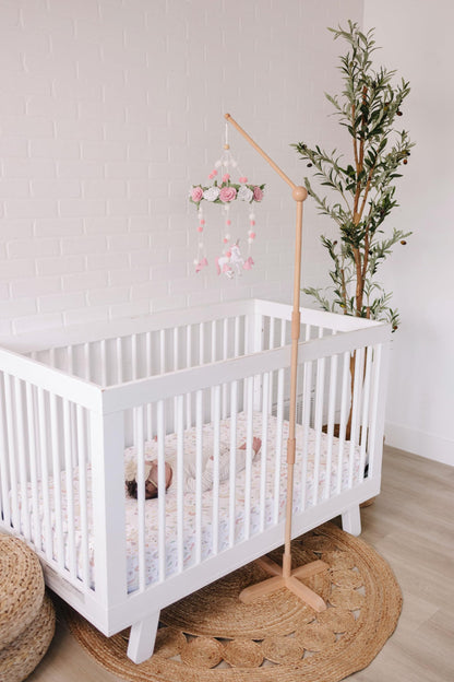 Baby Crib Mobile – Wooden Hanging Nursery Baby Mobile for Crib, Nursery Decor for Boys & Girls, Perfect Shower Gift (Unicorn Blossom) Also Fits Bassinets, Sorrel + Fern