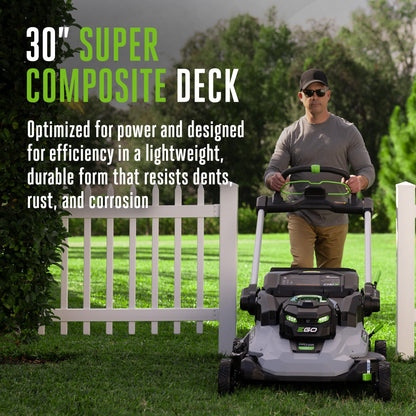 EGO Power+ Electric Lawn Mower, Self-Propelled Cordless with 30" Super Composite Deck, Battery and Charger Not Included - LM3000SP