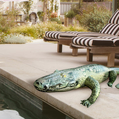 Jet Creations 49” Long Inflatable Alligator Toy, Green, Realistic Africa Animal Design, Garden Decor, Photo Wildlife Safari Theme Decoration, Bird Deterrent, Thanksgiving Christmas Winter1 pc