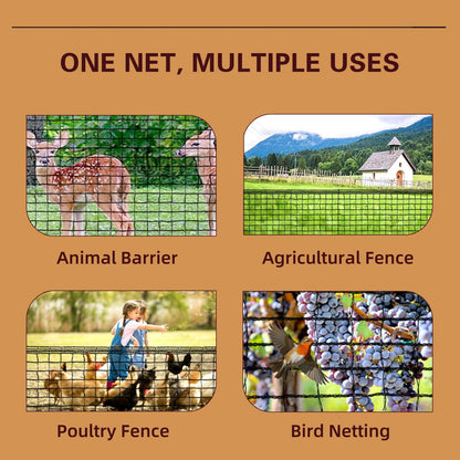 ORIVOGAS Plastic Mesh Fence Deer Fencing 4x75ft,Reinforced Edges,55gsm Heavy Duty Temporary Fence,Ideal for Garden Netting,Animal Barrier,Safety Netting, Fruit Plant Protection, Black