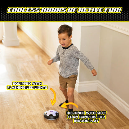 Hover Soccer from The Makers of Stomp Rocket – LED Lights and Padded Bumpers Indoor Air Soccer Toy for Boys Girls Ages 3 4 5 6 7 8 + Fun Games