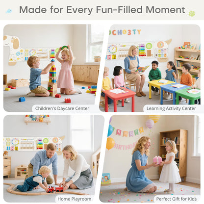 PIIKAGO Wooden Dog Wall Busy Board Panels, Sensory Wall Activity Board for Toddlers 1-3, Montessori Learning Activity Center, Educational Toys for Kids Room, Preschool & Daycare