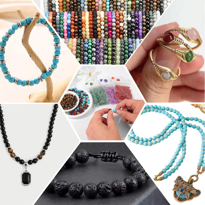 Raicegs 100pcs 8mm Tiger’s Eye Beads Natural Gemstone Beads Round Loose Beads for Jewelry Making DIY Bracelets Necklace