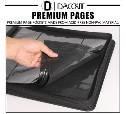 Premium Card Binder 12 Pocket - Fits 1200 Cards，3X4 Ringless Card Binder with Sleeves for Trading Cards & Sports Cards（Model D，Asakusa Green）
