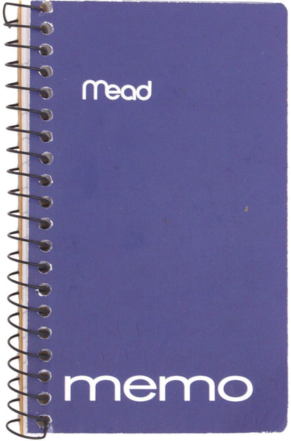 Mead Spiral Memo Notebook, 8 Pack, Pocket Notebook, College Ruled Paper, 3" x 5", 60 Sheets per Notebook, Assorted Colors (73605)