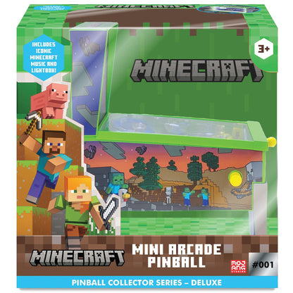 Minecraft: Mini Arcade Pinball - Deluxe Collector Series, Lights & Sounds, Classic Tabletop Game, Skill Shot Challenges, Licensed Toy, Adults-Kids 3+